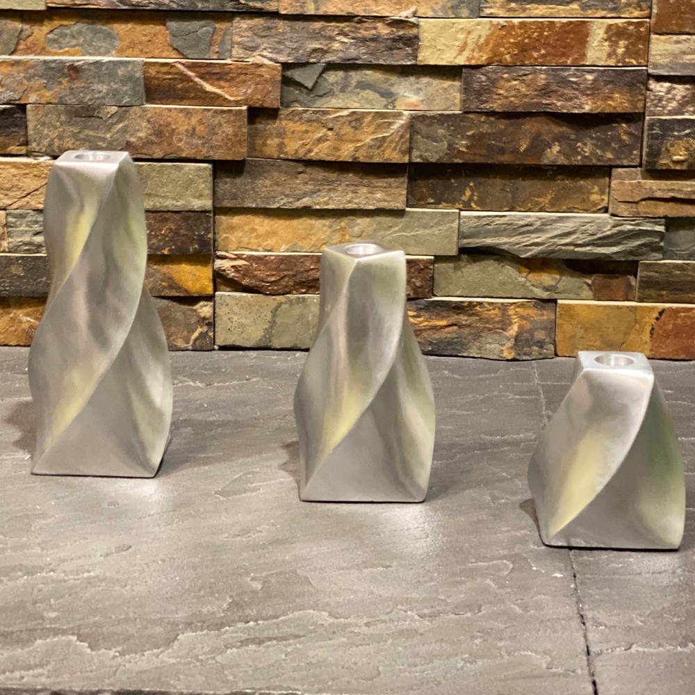Partylite ~ Set of 3 Phoenix Taper Candle Holders
